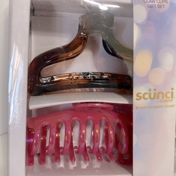 Scunci Claw Hair Clips NEW assorted shapes, sizes, and colors Set of 6 - Picture 4 of 7